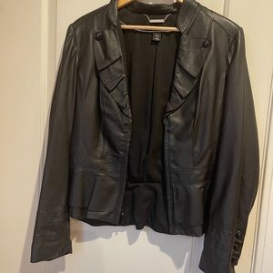 Genuine Leather WhiteHouseBlackMarket Jacket